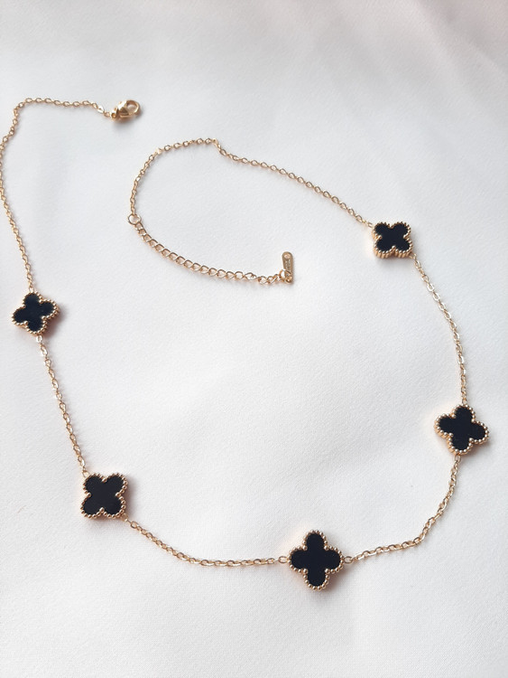 شامل ۵گل ونکلیف مشکی -طلایی